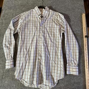 Peter Millar Men's Medium Checkered Button-Up Shirt - Medium‎